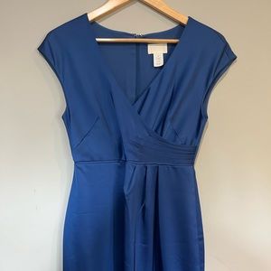Cobalt blue satin cocktail dress JCrew size 6P